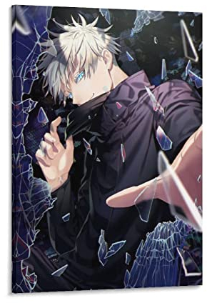 JEYUAN Kunstdruck Poster 50 * 70cm Senza Cornice Jujutsu Kaisen Gojo Satoru Anime Character Poster e Wall Art Modern Family camera da letto Decor