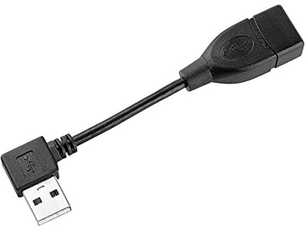 CY USB 2.0 A Type Male Left Angled to USB 2.0 Female Extension Cable 90 Degree Connector 10cm
