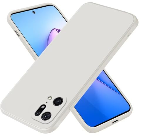 EASSGU Hülle für Oppo Find X5 Pro (6.7 Inches), Weiche TPU Silikon Hülle - Altweiß