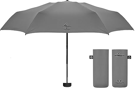 AMBRA Sturmfester Mini Reise-Regenschirm mit UV-Schutz