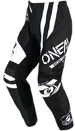 O'NEAL | Motocross-Hose | Enduro MX | Maximale Bewegungsfreiheit, Leichtes, Atmungsaktives und langlebiges Design | Pants Element WARHAWK V.24 | Erwachsene | Schwarz Weiß | Größe 36