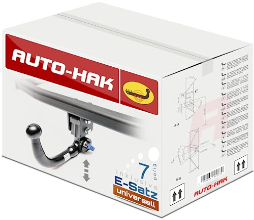 AUTO-HAK NEU Anhängerkupplung AHK abnehmbar vertikal kompatibel mit Volkswagen Golf IV Variant Kombi 07.1999-07.2006 mit 7-polig Universal-Elektrosatz/E-Satz