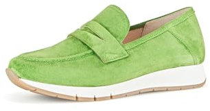 Gabor Damen Slipper, Frauen Slip On,Wechselfußbett,Moderate Mehrweite (G),schluepfschuhe,College Schuhe,Businessschuhe,Green,38 EU / 5 UK