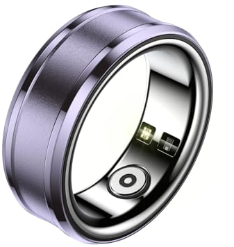 Dpofirs Smart Rings for Men & Women, NFC Fitness Tracker Ring with Sleep Body Temperature Monitoring Step Counter Function, IP68 Electronic Gadgets for Video Scrolling Page Flipping