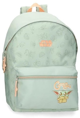 Joumma Star wars Grogu Zaino Scuola Verde 31x44x15 cm Poliestere 20,46L, Verde, Zaino scuola