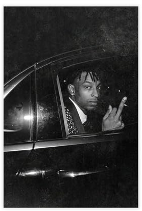 NTRECS Poster auf Leinwand, Motiv 21 Savage, Schlafzimmer, Dekoration, Sportlandschaft, Büro, Raumdekoration, Geschenk, ungerahmt, 30 x 45 cm