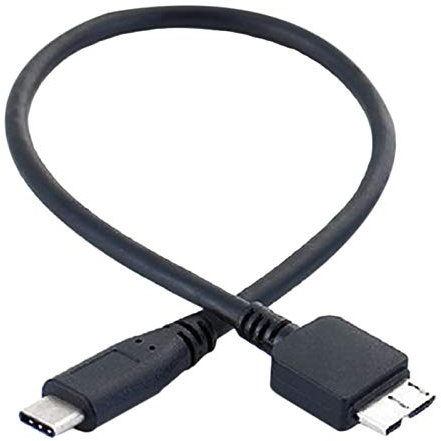 Hztuang Câble de Disque Dur, Câble de DonnéEs USB 3.1 Type-C Mâle vers USB 3.0 Micro-B Mâle pour TéLéPhone Tablette
