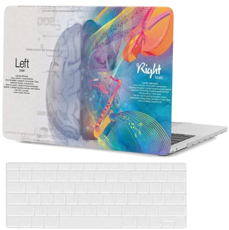 FFBOFFC Custodia Compatibile con MacBook Pro 16 Pollici 2020 2019 Rilascio Modello A2141 con Touch Bar Touch ID, Plastica Protettiva Custodia Rigida Copertura & Tastiera Cover, Cervello