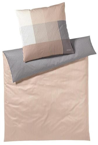 Joop! Mako-Satin-Bettwäsche Devided Farbe Caramel Größe 240x220+2x80x80