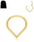 KGDUYC V-förmige Nasenring Septum Piercing Ohr Septum Clicker 16Gauge 316L Ring Piercing Chirurgenstah Knorpel Daith Helix Tragus Conch Schmuck für Damen - Gold