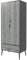 URBNLIVING 180cm Tall Freestanding Black Wardrobe with Ash Grey 2 Door 2 Drawer Modern Shelf Clothes Storage Scandi Legs Cupboards Hanging Rail Unit for Bedroom