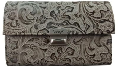 déqua G8 Leder Unikat Geldbörse beige-braun