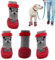 wasserdichte Hundeschuhe, Hundepfotenschutz - Winter rutschfeste Hundeschuhe | Atmungsaktive Hundestiefel, Hundepfotenschutz mit verstellbarem Riemen für heiße Straßen und verschneite