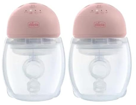 Chicco Tragbarer elektrischer Milchpumpen-Doppelausführung, Duale tragbare, kompakte und diskrete elektrische Baby-Milchpumpe, 3 Modi und 10 Stufen, alles in einem