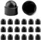 Lot de 20 écrous et boulons M12 en plastique noir, cache-écrous hexagonaux, capuchons de protection pour boulons hexagonaux (clé de 19 mm)