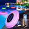 Ionizador de piscina solar y luz flotante RGB LED, limpiador de piscinas flotantes para piscina sobre el suelo, conmutación automática de 7 colores, ionizador piscina cobre de hasta 35,000 galones