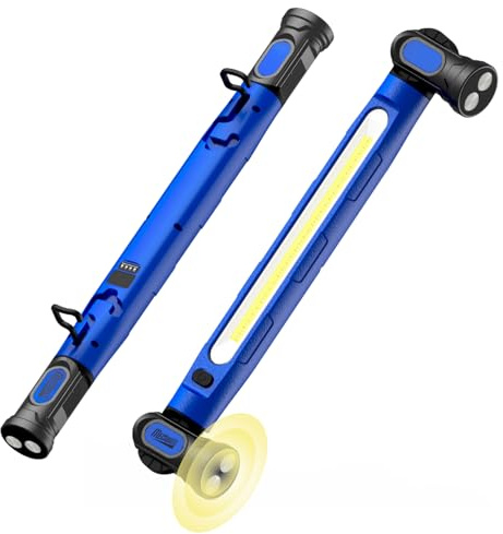 MechaniLite Unterhauben-Arbeitslichtleiste, 3000 lm, LED, magnetische Lichtleiste mit Haken, 5200 mAh, schnurlos, wiederaufladbar, für Mechaniker/Autoreparatur/Garage, blun