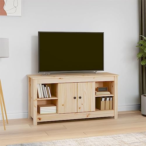 RMIHSJG TV-Schrank wohnzimmerschrank HiFi Rack tv Regal tv Cabinet 103x36,5x52 cm Massivholz Kiefer