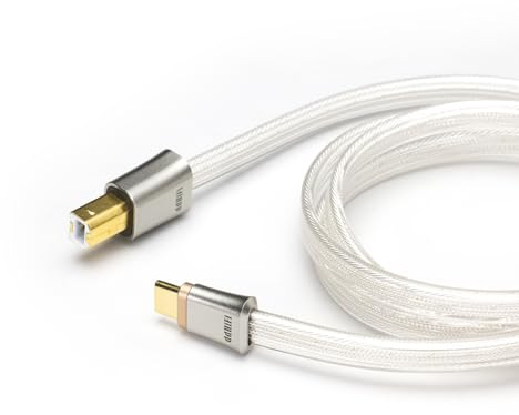 ddHiFi TC19BC (Comet) Digital Signal Cable USB-B to USB-C OTG for Large Devices, Four-Wire Parallel Design, 95cm