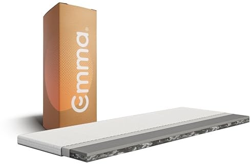 Emma Premium Topper 100x200 | Atmungsaktiver & Klimaregulierender Matratzentopper | 8 cm Höhe | Waschbarer Bezug