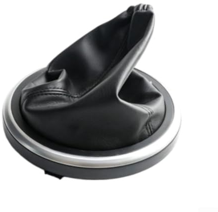Leder-Schaltmanschette für Ford Fiesta MK6 2002–2008, Schaltgetriebe-Staubschutzmanschette, schwarze Auto-Innenschalthebel-Konsolen-Verkleidung