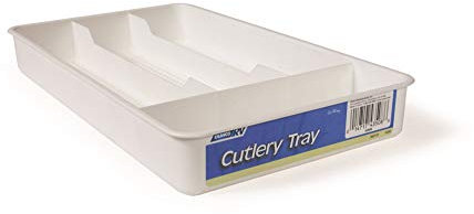 Camco Plateau à couverts, organiseur de tiroir pour camping-car, argent, style minimaliste