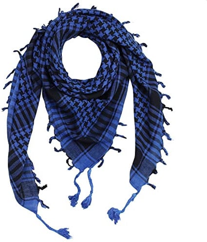 Freak Scene Palituch - einfach gewebt blau - schwarz - 100x100 cm - Pali Palästinenser Arafat Tuch - 100% Baumwolle