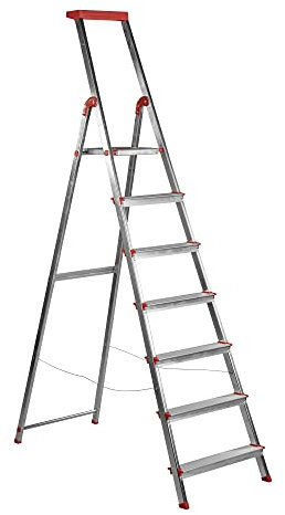 Escalera Aluminio Rolser BRICO 7 Peldaños. Certificada según Norma Europea EN-131 para Uso doméstico y Profesional.