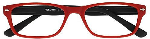 I NEED YOU Lesebrille Feeling, +3.00 Dioptrien, rot-schwarz