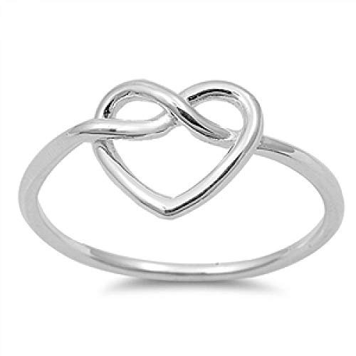 Kleine Schätze - Damen Ring - 925 Sterlingsilber Brezel Herz