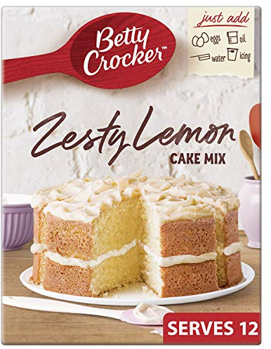 Betty Crocker Zesty Lemon Cake Mix, 425g, Black, (Pack of 1)