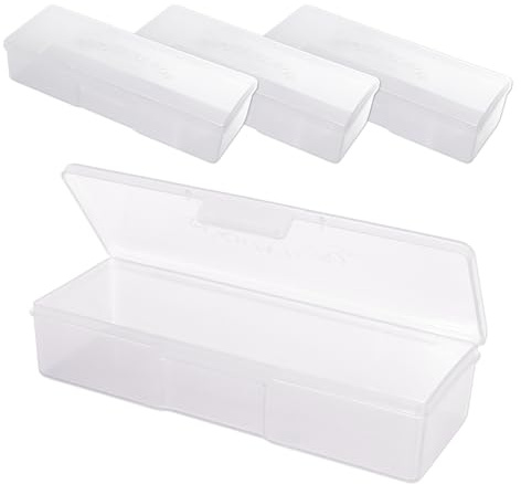 Beauticom Personal Box Storage Case for Professional Manicurist Nails Pedicure (Large Size) (3 Pieces, FROSTED)