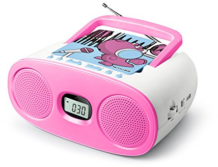 Muse M-20KDG - Reproductor CD con Radio para niños, Rosa