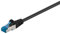 Goobay 92706 CAT 6a Patch Cable, Ethernet Cable, Double Shielded, S-FTP up to 10000 Mbits, 500 Mhz, Halogen-Free Copper Cable, RJ-45 Connectors, Gold Plated Contacts, 30m, Black