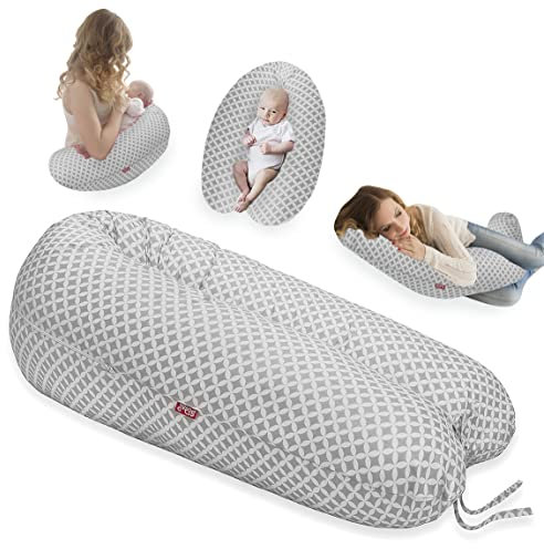 Scamp Stillkissen Schwangerschaftskissen Seiienschläferkissen inkl. Bezug verschiedenes Design Öko-tex Standard NEU/Versand nur 0,49 EUR für zweites Scamp Produkt! (Pick Gray)