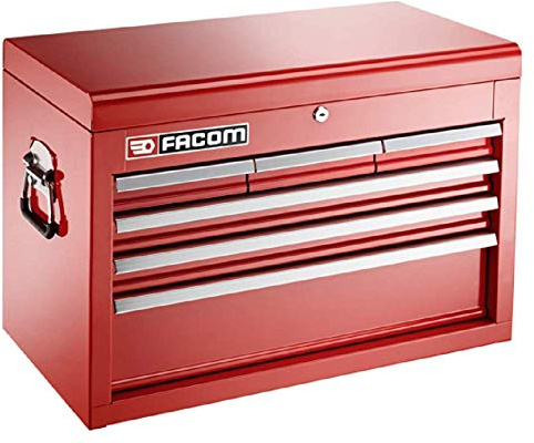 Facom BT.C6TA Metal 6 Drawer Chest with Tools, Red