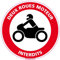 Panneau - Deux Roues Moteur Interdits - Diamètre 350 mm - Plastique rigide PVC 1,5 mm - Protection Anti-UV