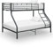 vidaXL Etagenbett Stockbett Bettgestell Metallbett Bett Hochbett Kinderbett Doppelstockbett Schlafzimmerbett Schwarz Metall 140x200cm 90x200cm