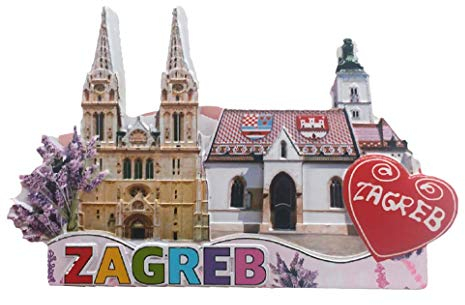 3D Zagreb Kroatien Kühlschrankmagnet Reise-Souvenir Geschenk Zuhause Küche Kühlschrank Dekoration Magnet Aufkleber Craft Collection