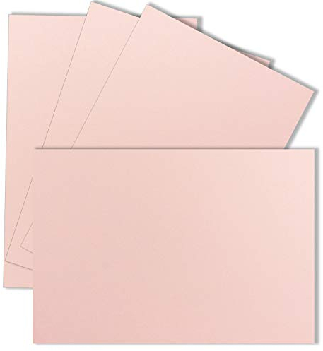 25x Einzelkarten Din A7-10,5 x 7,3 cm - 240 g/m² - Rosa - Blanko Mini-Karten ideal für Geschenkanhänger, Namenskarten & Visitenkarten