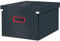Leitz Click & Store Medium Storage Box, Foldable A4 File Box with Lid, Premium Strong Cardboard Container for Home/Office Filing, Cosy Range, Velvet Grey, 53480089