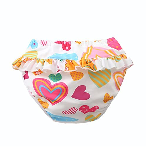 Ziemlich Schwimmwindel mit Rüschen, Auslaufsicher Badewindel Mädchen Junge,Waschbar Wasserdicht Baby Windelhose Badewindelhose,0-4 Jahre (Farbe a, S- 15-22lb/0-1 Jahre)