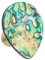 KYEYGWO 4 Stück Abalone Muschel Möbelknöpfe, Weiß Muschel Edelstein Schubladenknöpfe Messing Schrankknöpfe für Haus Decor Ziehgriff Stein Schrankknöpfe Kommoden Tropfenform Knöpfe