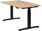 boho office® Höhenverstellbarer Schreibtisch 140 x 80 cm - Elektrisch stufenlos, inkl. Wireless Charger, Memoryfunktion, Kollisionsschutz - Basic Line Schwarz inkl. Tischplatte in Wildeiche