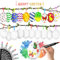 Jusialii Ostereier zum Aufhängen, 24pcs Ostereier Bemalen, Ostern Basteln Kinder und 6 Graffiti Stifte Set, Ideal Osterdeko für Draußen | Ostereier Plastik | Eier zum Bemalen für Osterdekoration
