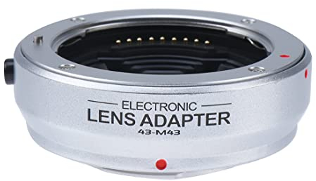FOTGA Autofokus AF Elektronischer automatischer Objektivadapterring für Four Thirds 4/3 Objektiv an Olympus PANAS0NIC Micro 4/3 M4/3 Montieren Kamera MMF-1 MMF-2 MMF3 GH4 GH5s E-PL5 E-PL9 (silbern)