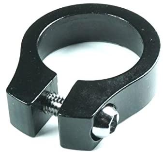 Abrazadera de tubo de sillín, abrazadera de sillín, acelo -; negro; D: 34,9 mm;