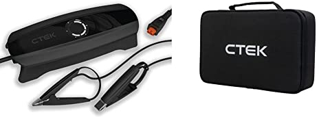 CTEK CS ONE, Batterieladegerät 12V, mit Adaptive Ladung, App, Rekonditionierungsmodus Und Polaritätsfreie Klemmen & CS Free Bag - TRAGEN UND LAGERN SIE Ihr CS Free SICHER UND GESCHÜTZT