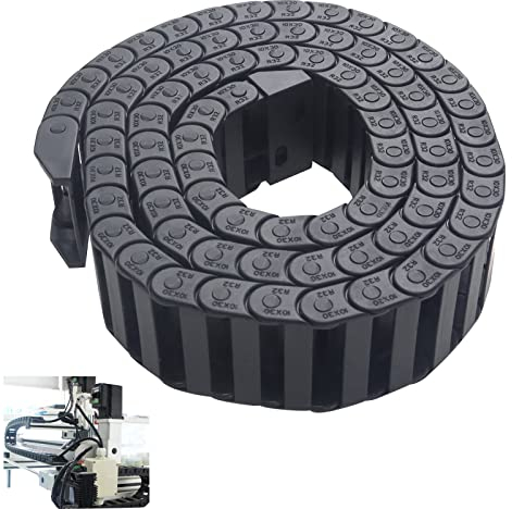 WZYTEU Kabel Schleppkette, Kunststoff Energiekette Drahtträger für 3D Drucker CNC Router Maschine Elektronischen Geräten, 10mm × 30mm Schwarz 1M