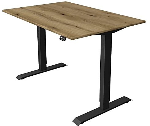 Certeo Schreibtisch Move.1 | Elektrisch höhenverstellbar | Gestell Anthrazit | HxBxT 740-1230 x 1200 x 800 mm | Eiche | Sitz- und Stehtisch Bürotisch Arbeitstisch